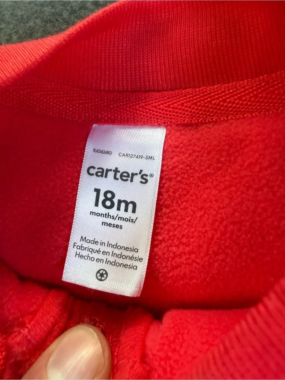 Carter's Bright Red Quilted Toddler Vest